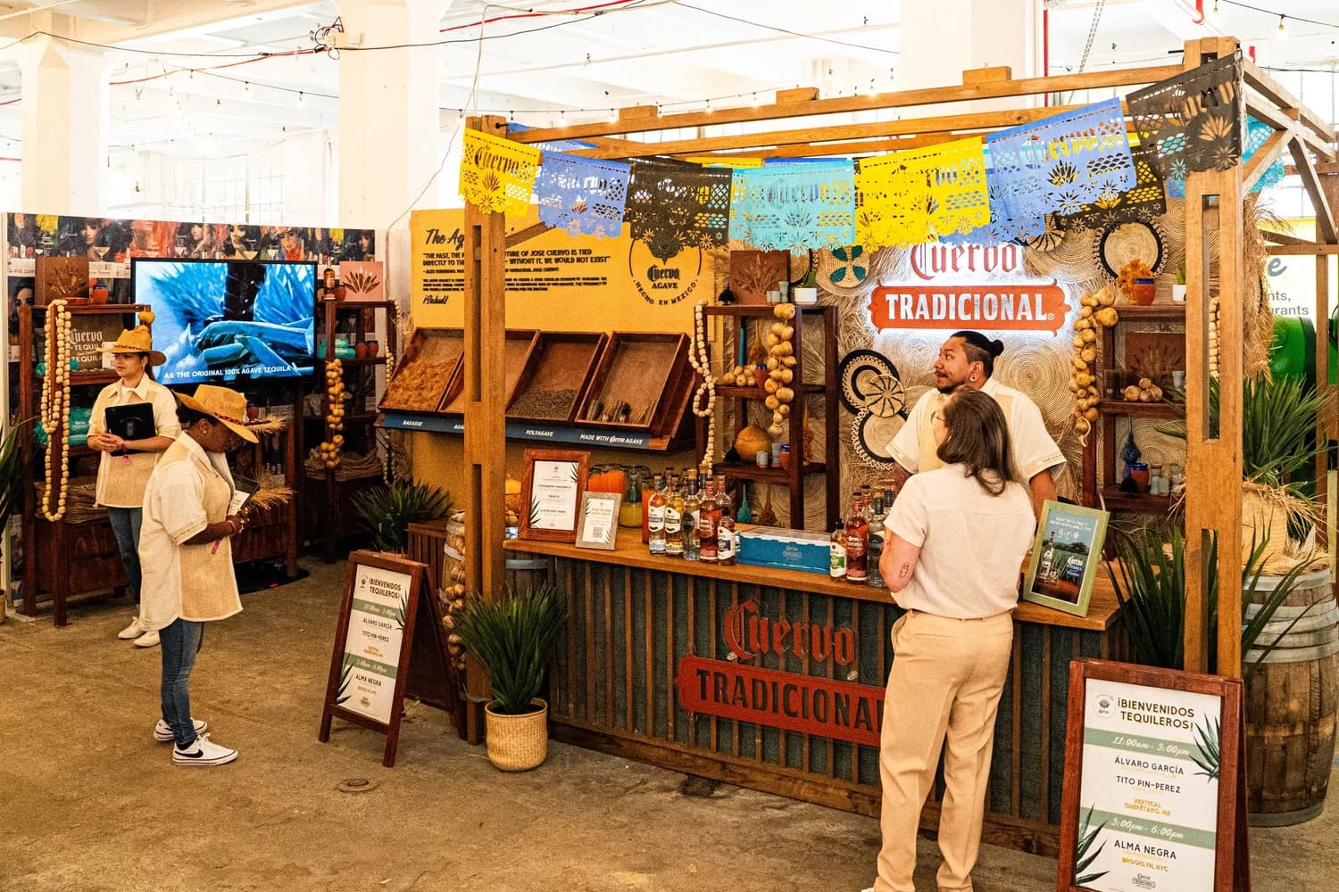 Custom Cuervo Tradicional bar build at a brand activation event